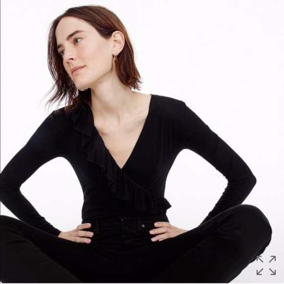 J. Crew Tops - 🆕NWT Jcrew Ruffle-front wrap bodysuit